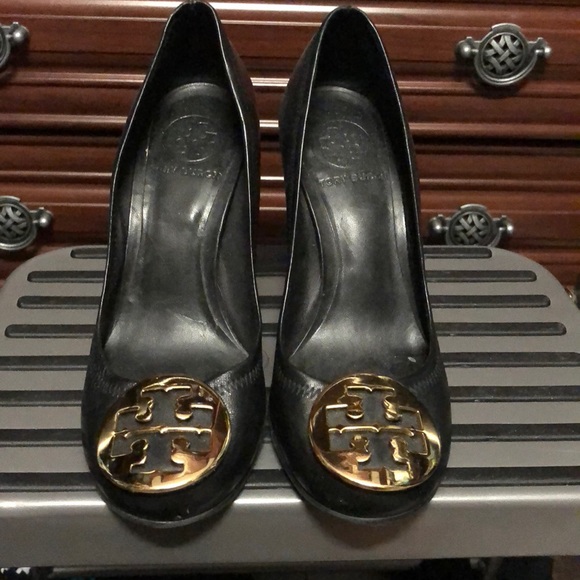 Tory Burch Shoes - Tory Burch black and gold heels